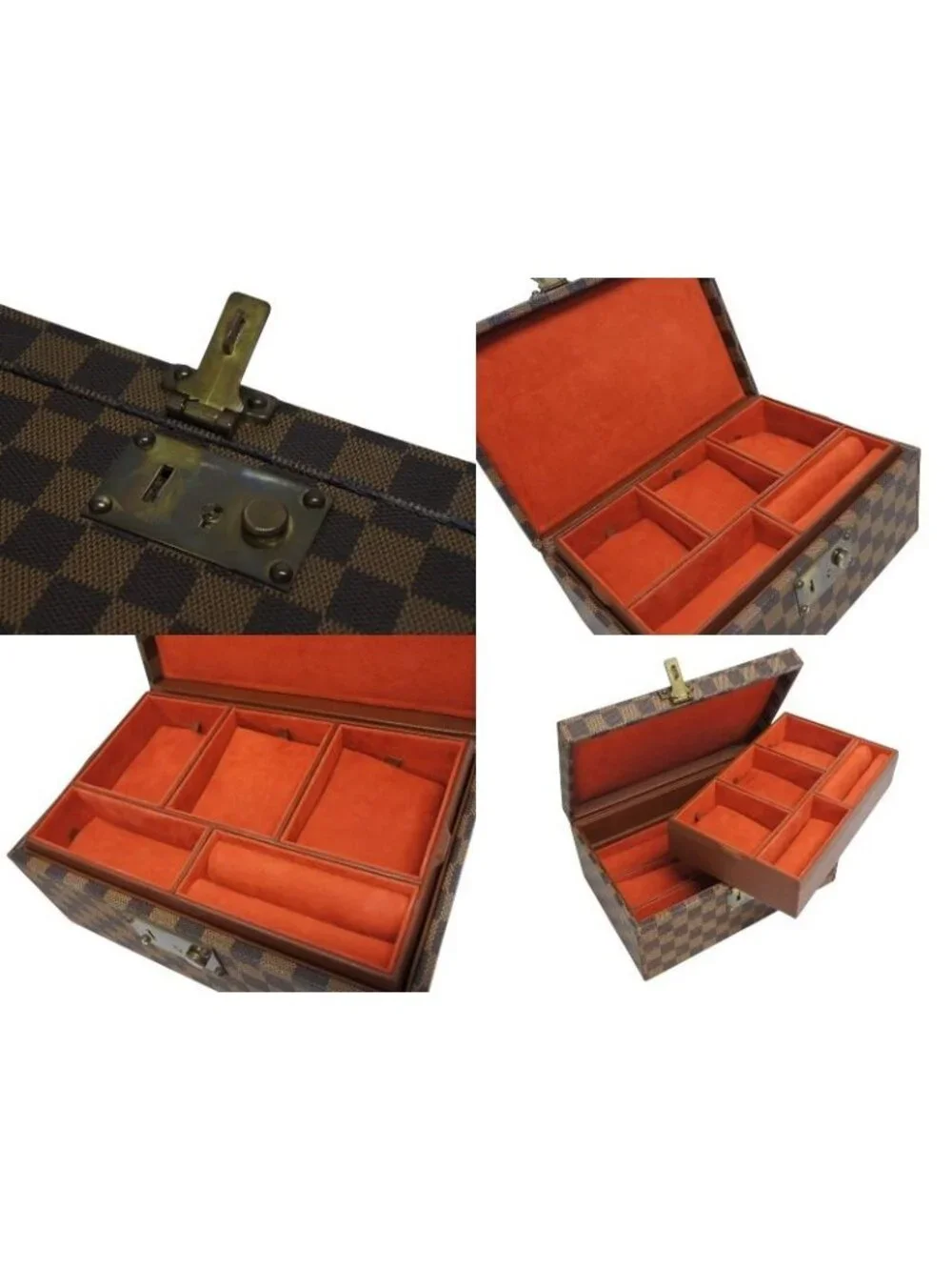 Louis Vuitton Damier Box Order Brown Leather Gold